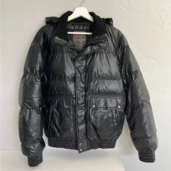 Prada | Jackets & Coats | Auth Vtg Prada Black Down Puffer Jacket